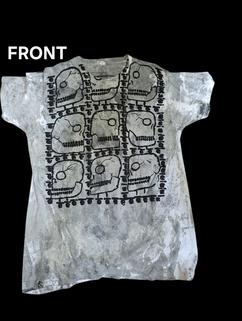 Vintage Graphic Skull Print T-shirt